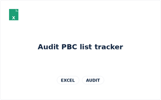 Preview of Audit PBC list tracker (Excel)
