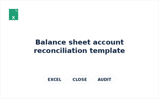 Preview of Balance sheet account reconciliation template (Excel)
