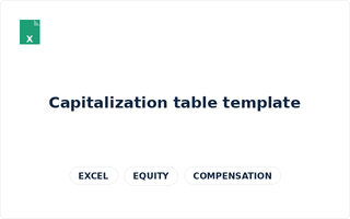 Preview of Capitalization table template (Excel)