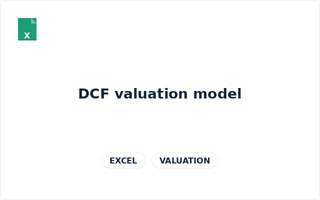 Preview of DCF valuation model (Excel)
