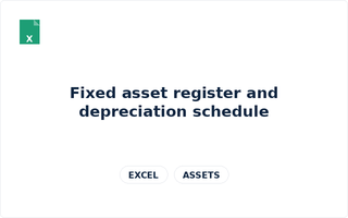 Preview of Fixed asset register and depreciation schedule (Excel)