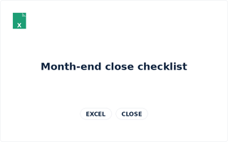 Preview of Month-end close checklist (Excel)