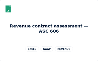 Preview of Revenue contract assessment — ASC 606 (Excel)