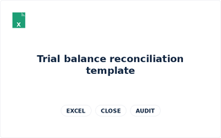 Preview of Trial balance reconciliation template (Excel)