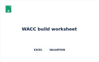Preview of WACC build worksheet (Excel)